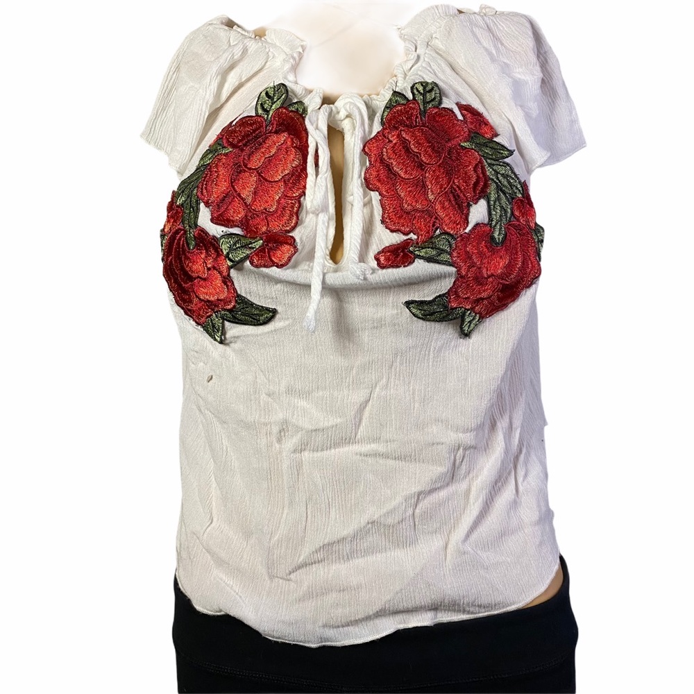 Rose Print Top - Picture 4 of 5